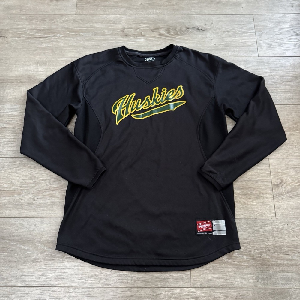Washington Huskies Baseball Rawlings Long Sleeve Shirt Mens Medium College Shirt